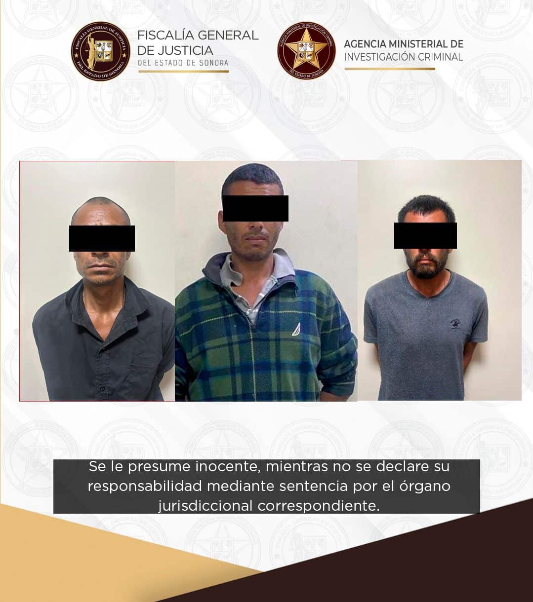 Tres imputados son vinculados a proceso por narcomenudeo en Caborca: FGJES