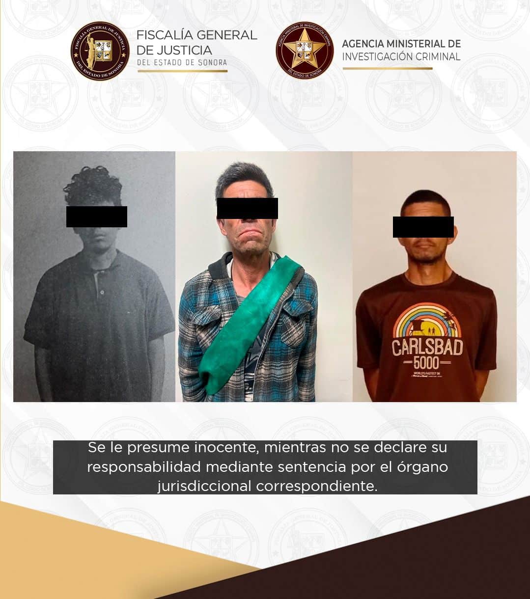 FGJES obtiene vinculación a proceso contra tres personas por portación de armas impropias en San Luis Río Colorado y Caborca