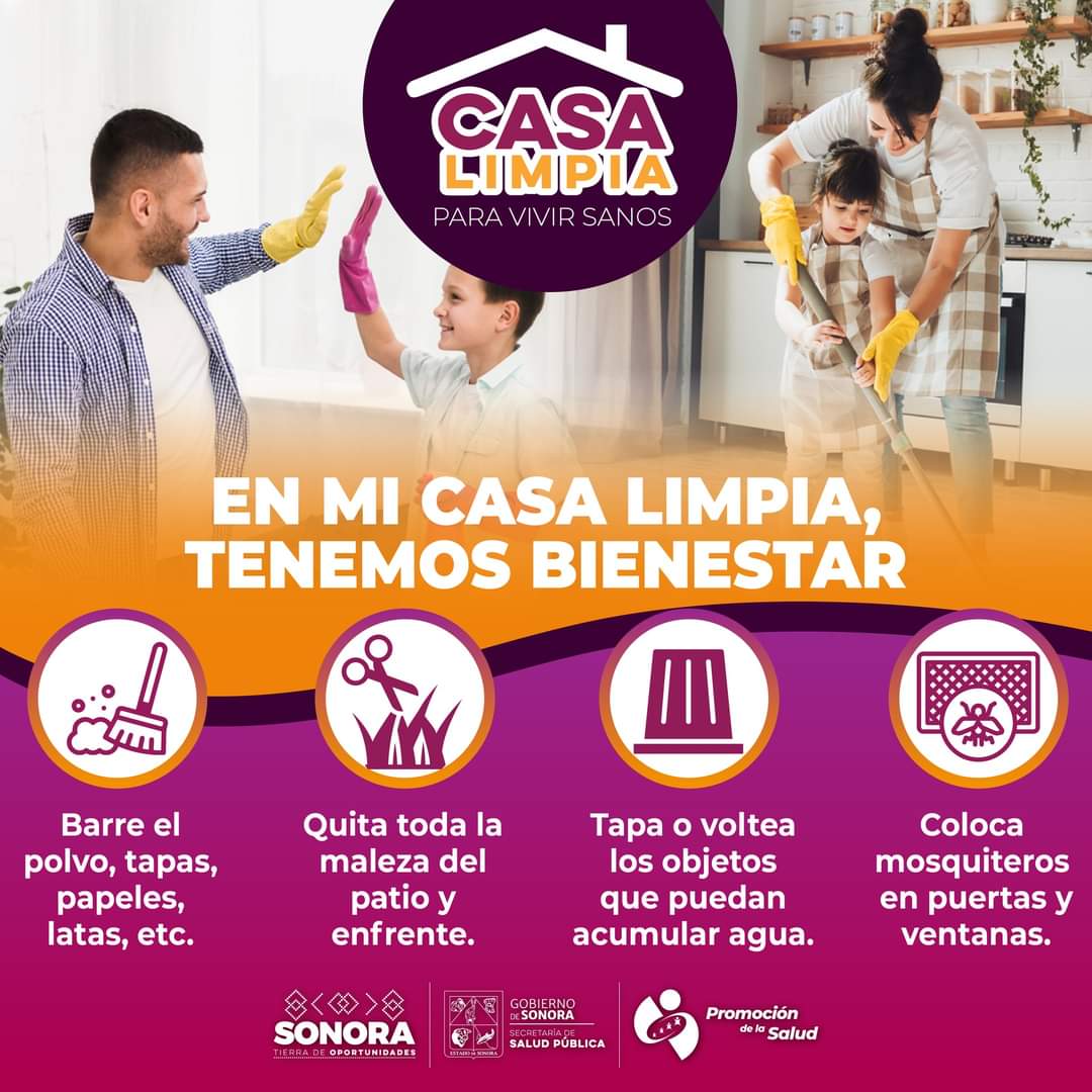 Salud Sonora llama a mantener hogares limpios para prevenir dengue y rickettsia