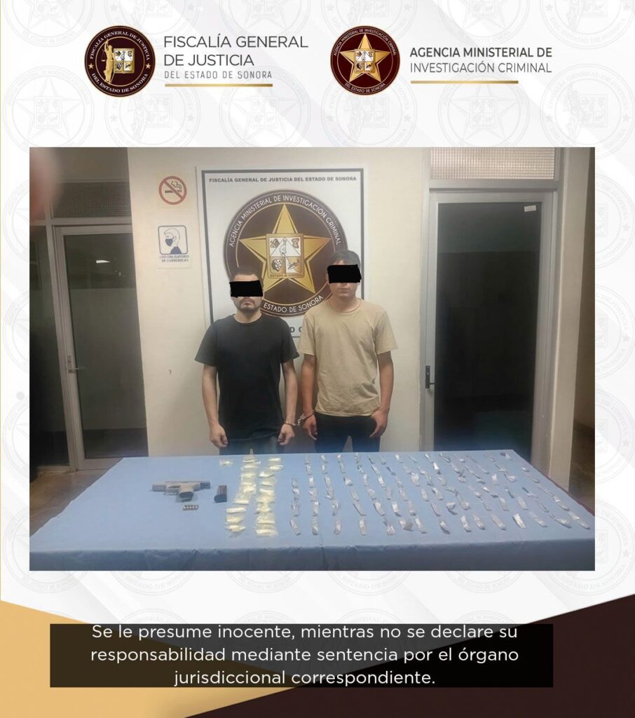 FGJES detiene a dos sujetos con arma de fuego y narcóticos en Cajeme 1 765