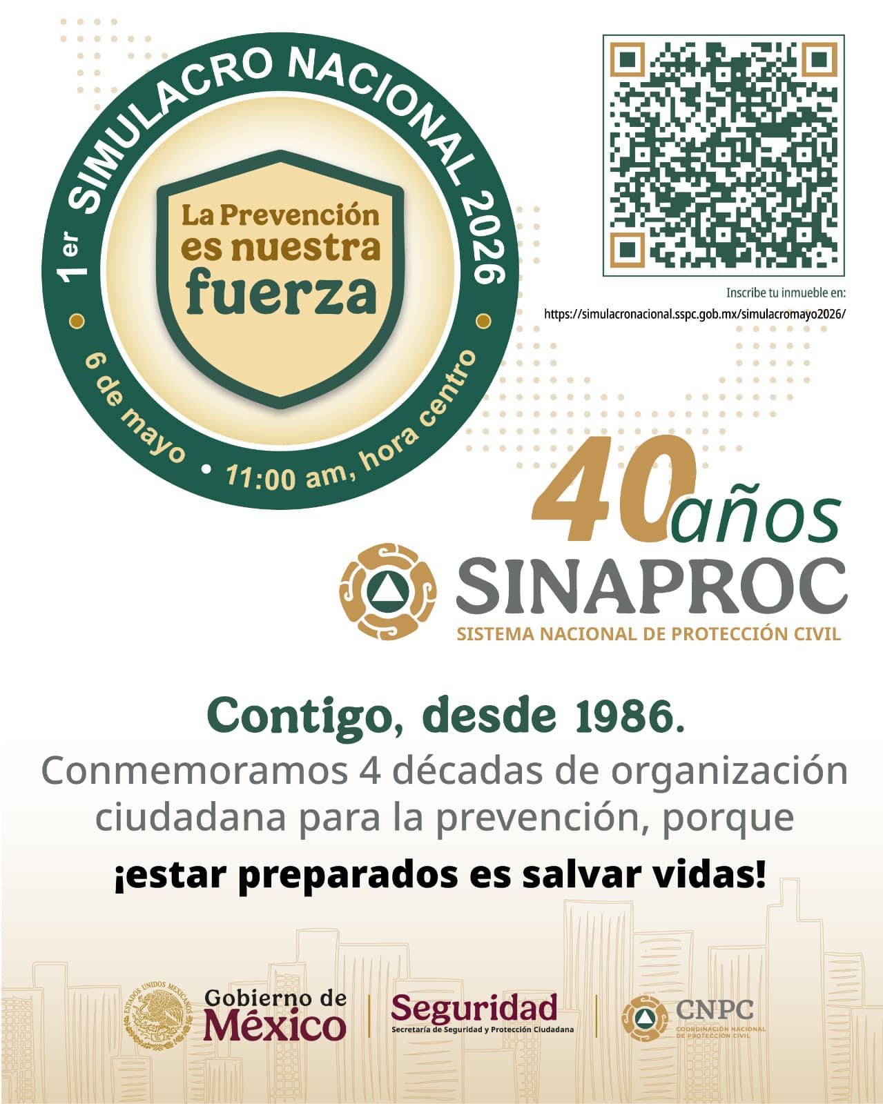 Invita Gobierno de Sonora a participar en el Simulacro Nacional del 6 de mayo