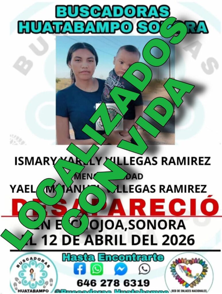 Localiza FGJES en Navojoa a mujer y su hijo 1 799