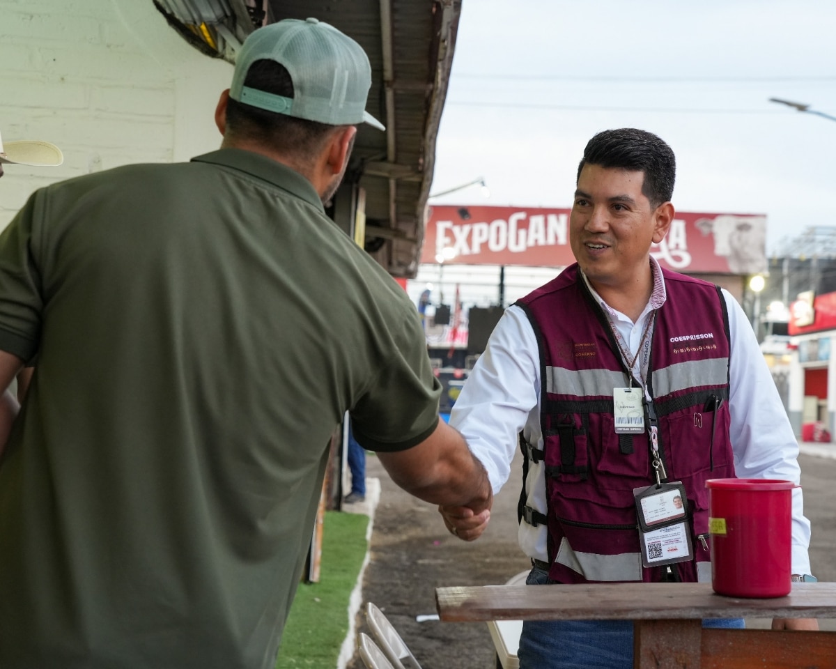 Refuerza Coesprisson acciones de prevención sanitaria durante la Expogan en Hermosillo