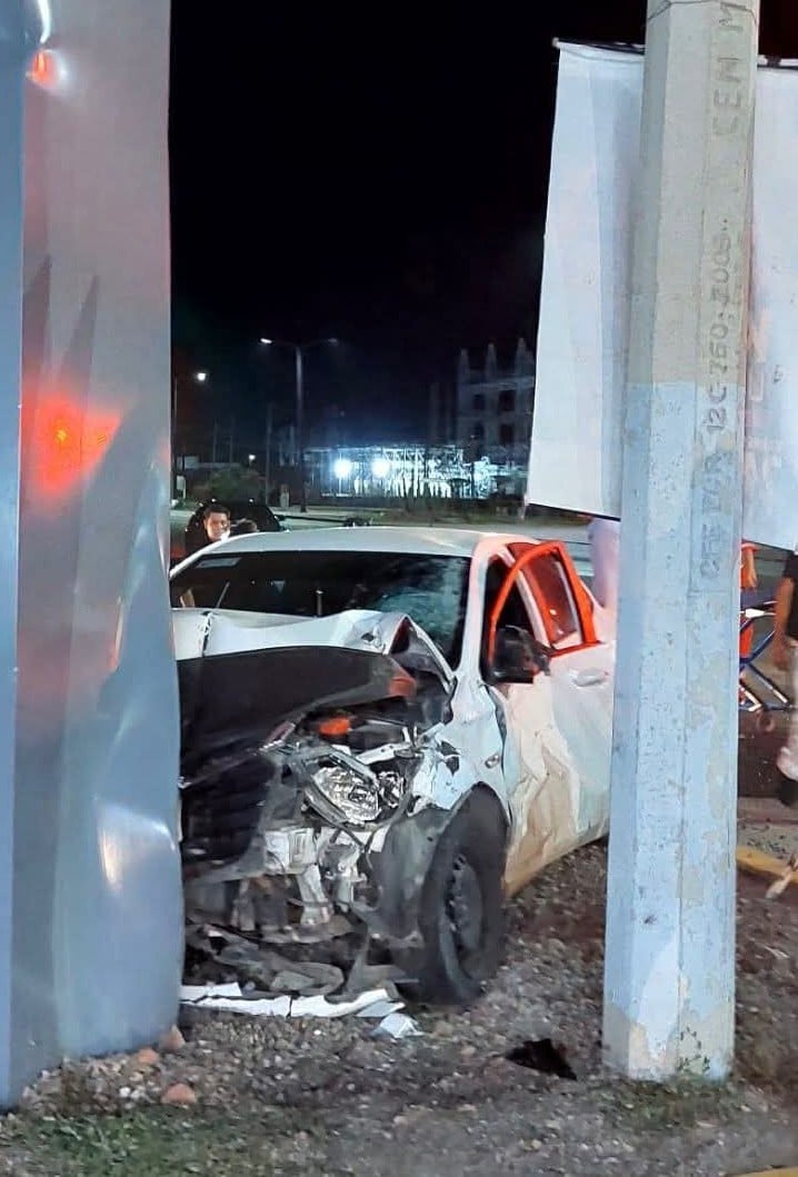 Aparatoso choque al norte de la ciudad