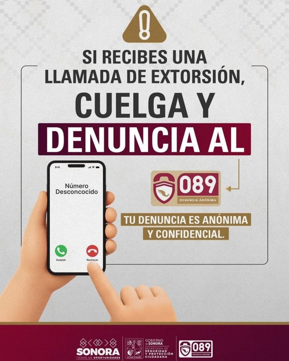 Colgar y denunciar la extorsión al 089 puede hacer la diferencia