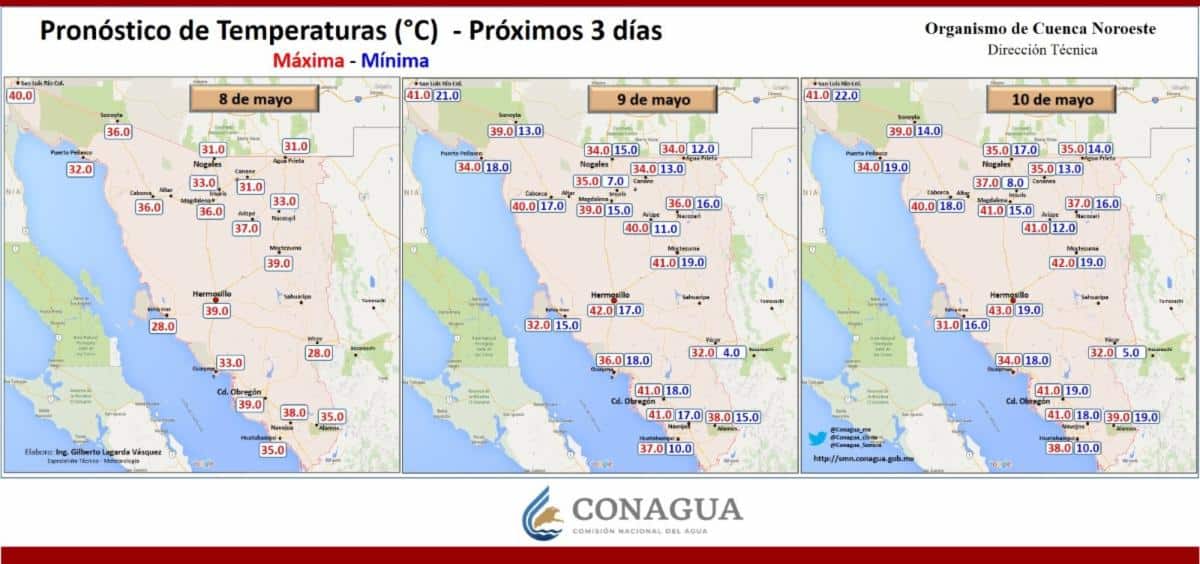 CEPC pronostica incremento de temperaturas en Sonora este fin de semana