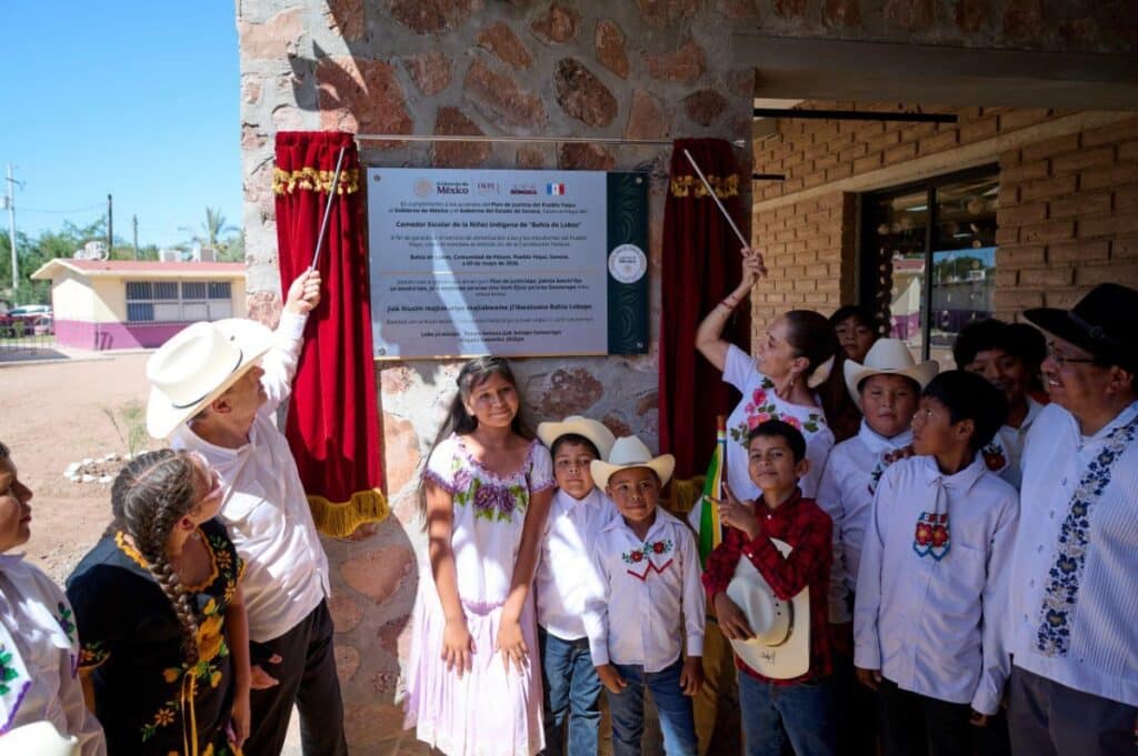 Con el Plan de Justicia Yaqui, Durazo y Sheinbaum fortalecen la educación indígena; operan 27 Comedores Escolares 3 182