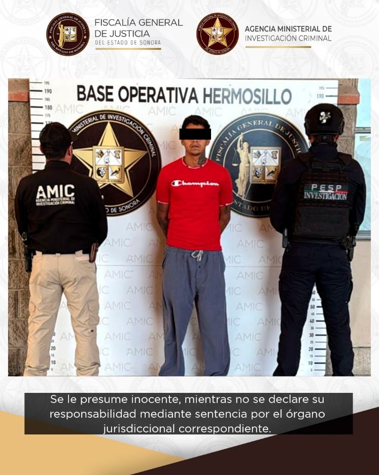 Capturan PESP y AMIC en Hermosillo a presunto implicado en homicidio y tentativa de homicidio en San Luis Río Colorado 1 280