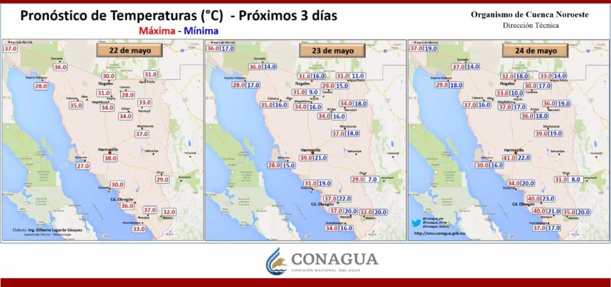 CEPC pronostica tardes calurosas en Sonora durante los próximos días