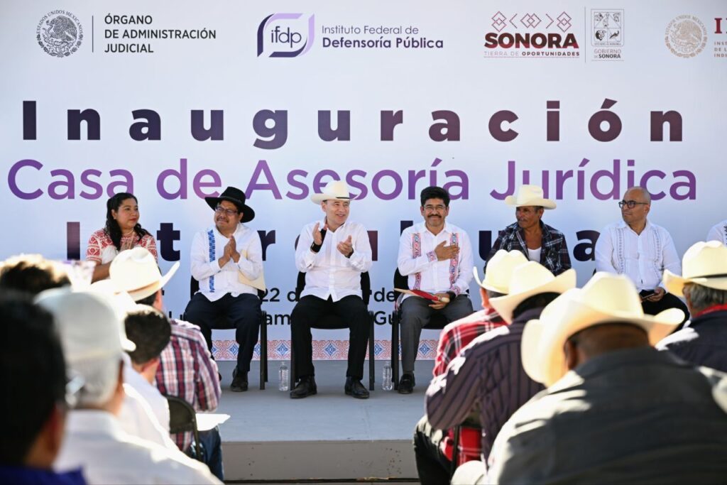 Ministro presidente Hugo Aguilar Ortiz inaugura Casa de Asistencia Jurídica Intercultural en Vicam 4 5