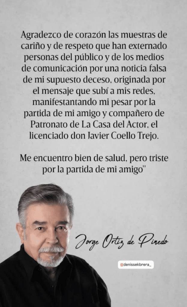 Jorge Ortiz de Pinedo desmiente su supuesta muerte 1 Jorge