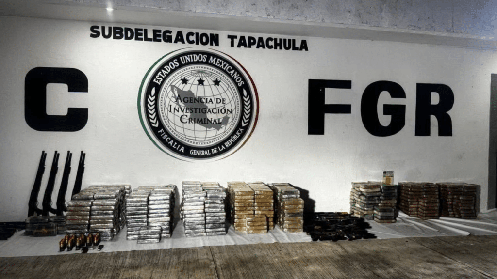 Decomiso de cargamento ilegal y arsenal en Tapachula 1 Decomiso