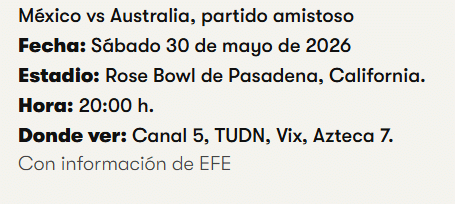 México enfrenta a Australia en amistoso previo al Mundial 2 image