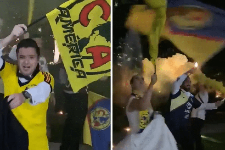 Pareja celebra bodas de plata con temática del Club América y se vuelve viral 1 image