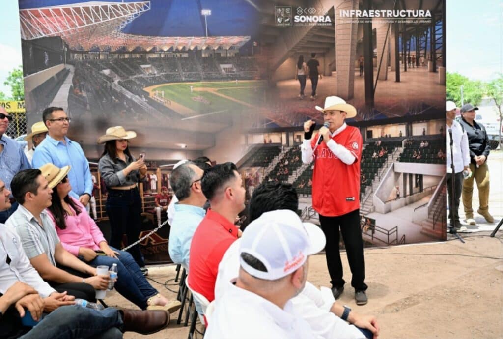 Arranca Gobernador Durazo modernización del estadio de Los Mayos “Ciclón” Echeverría 4 777