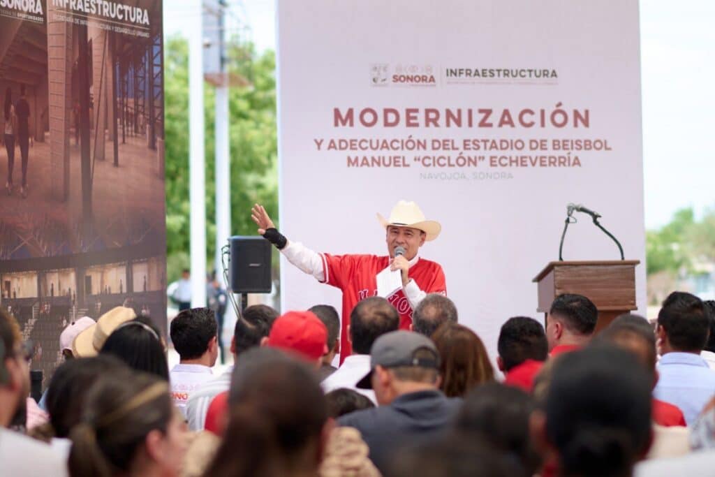 Arranca Gobernador Durazo modernización del estadio de Los Mayos “Ciclón” Echeverría 1 780