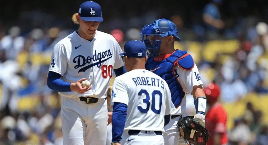 Angelinos evitan la barrida con paliza sobre Dodgers 1 image