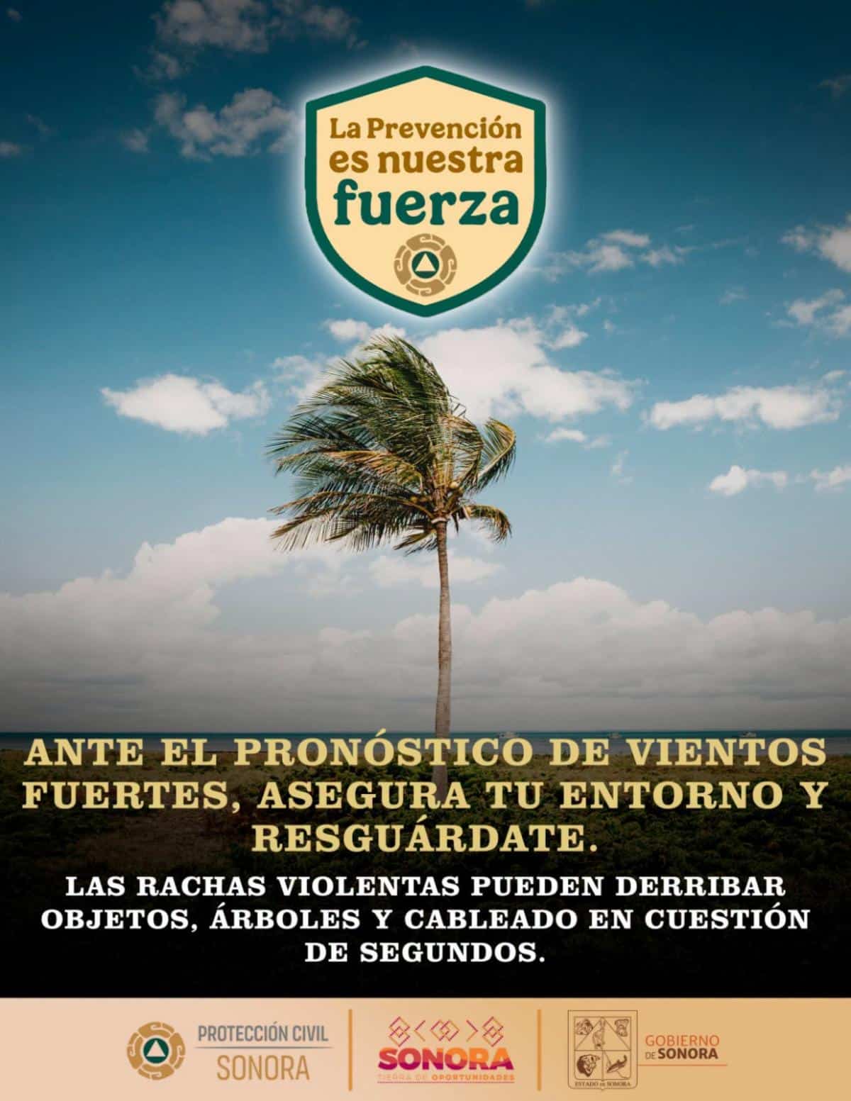 Gobierno de Sonora exhorta a la población a mantener medidas preventivas ante las lluvias registradas en el estado