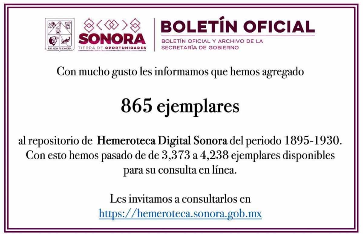 Gobierno de Sonora mantiene atención al público en Boletín y Archivo durante el periodo vacacional