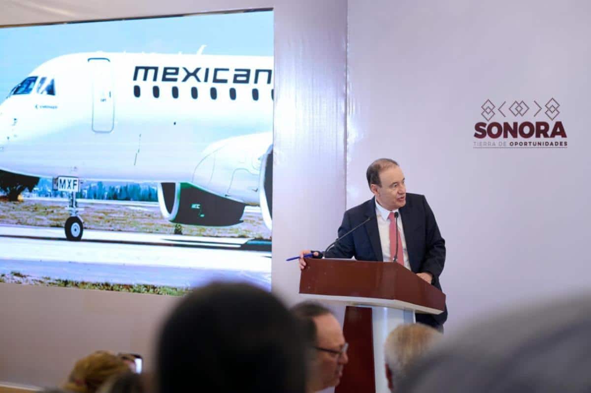 Gobernador Durazo trae a Sonora nueva ruta de Mexicana con respaldo de presidenta Sheinbaum
