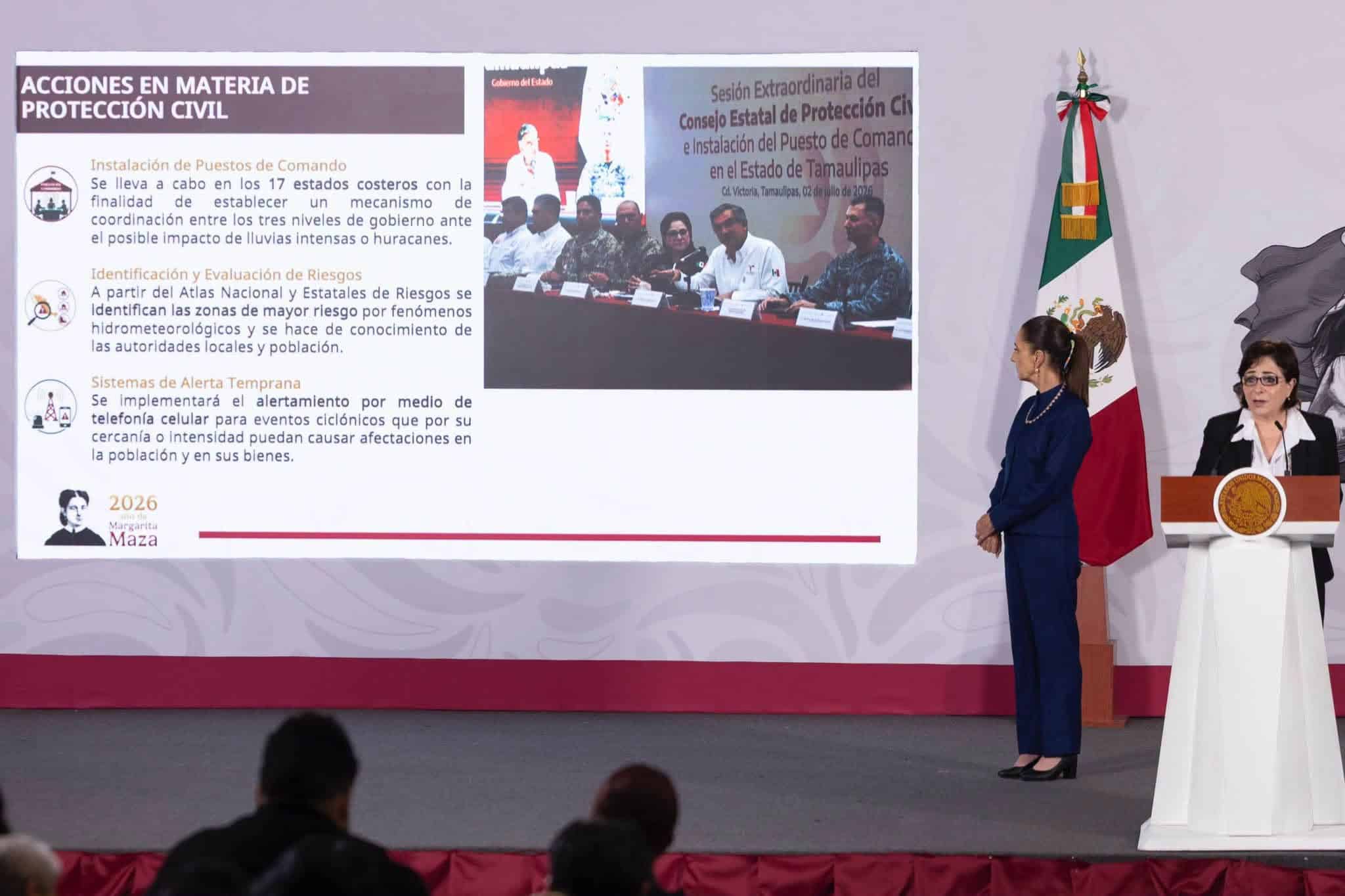 El Gobierno de México está preparado para auxiliar y atender a la población durante la temporada de lluvias y ciclones tropicales