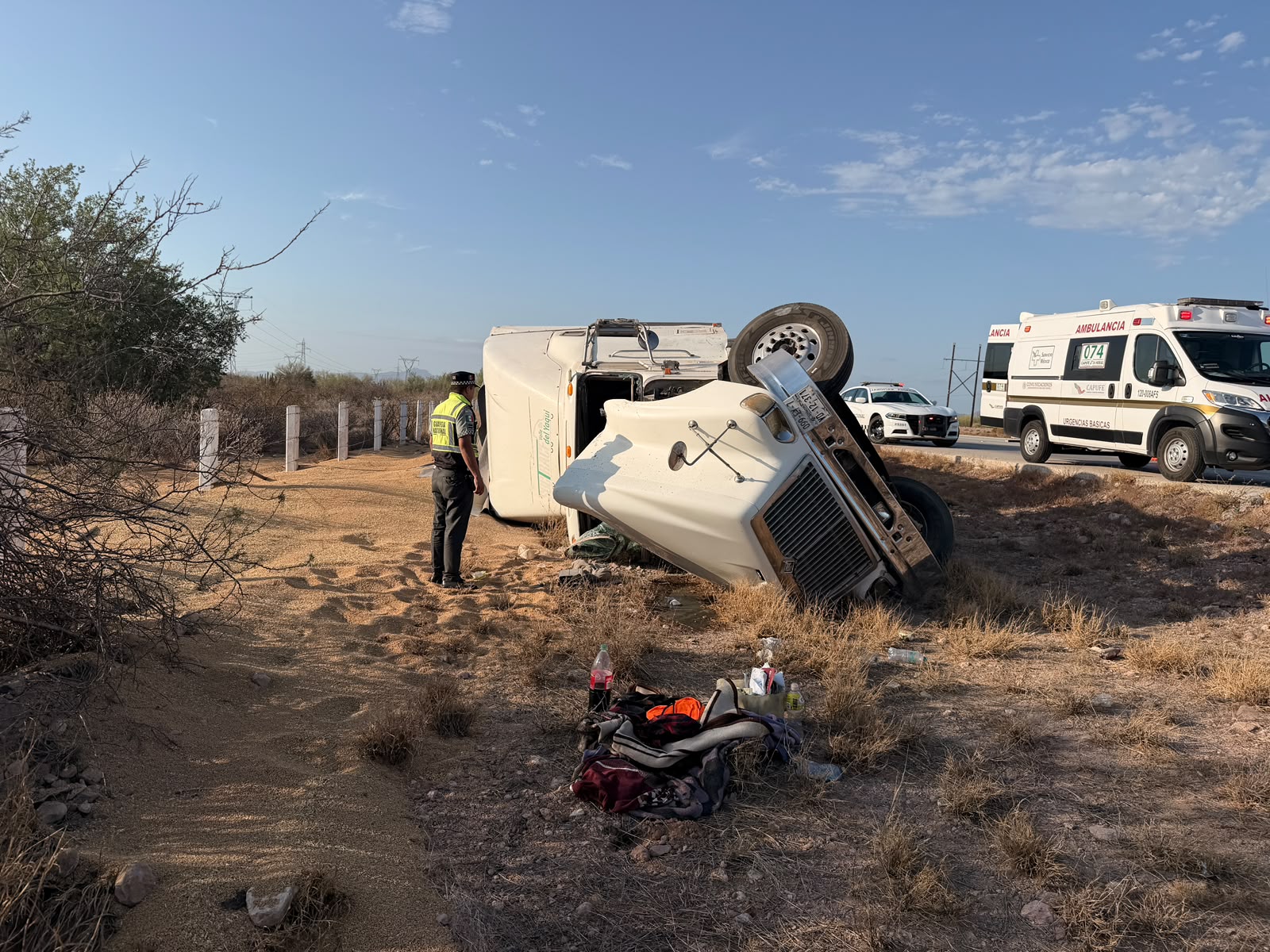 Resulta lesionado operador de tráiler