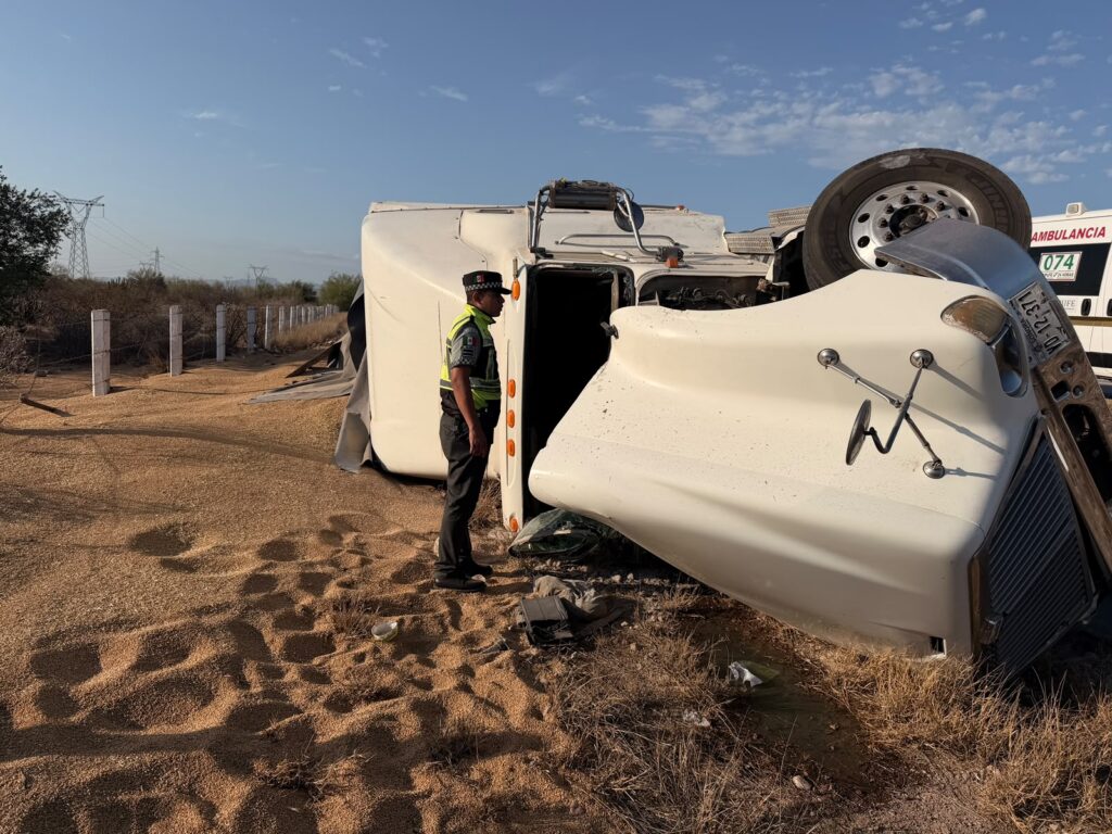 Resulta lesionado operador de tráiler 5 175