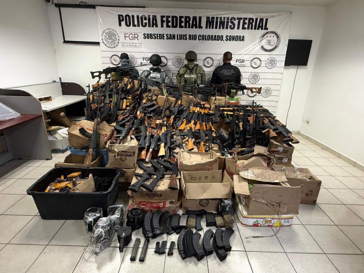 Asegura Mesa Estatal de Seguridad arsenal de alto poder en SLRC