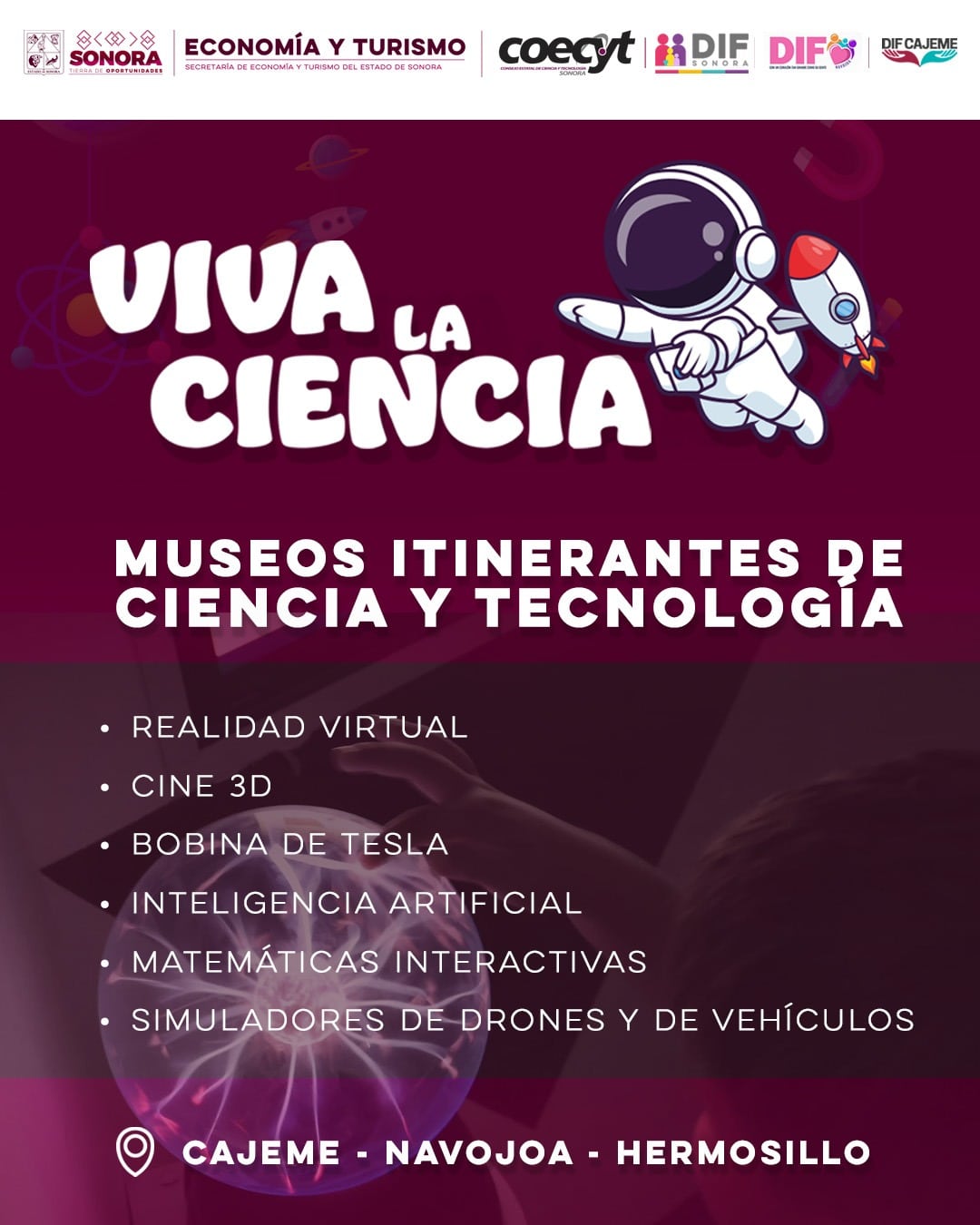 Acerca Gobierno de Sonora experiencias científicas y tecnológicas a las familias con el programa “Viva la Ciencia”