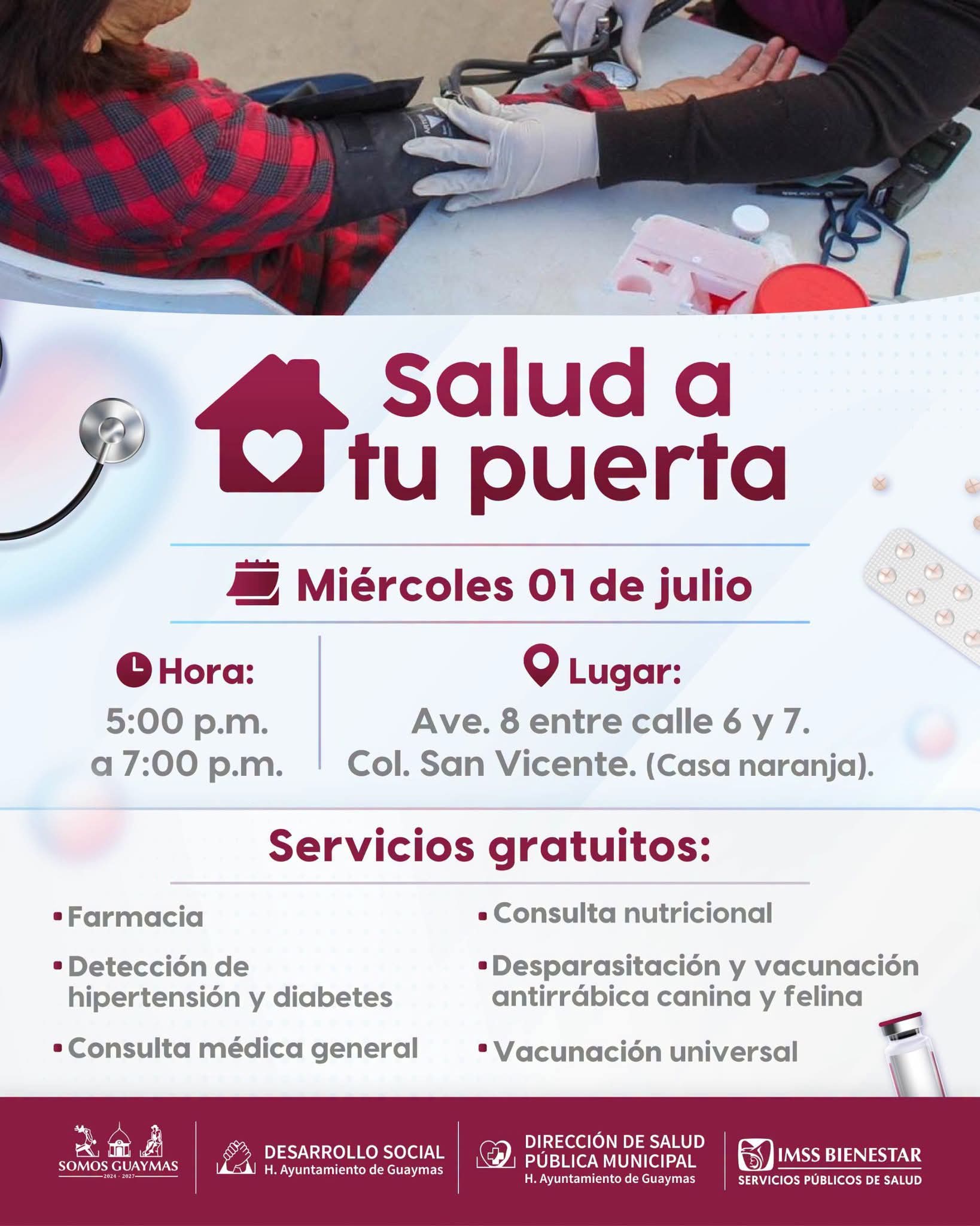Llevarán “Salud a tu Puerta” a la colonia San Vicente