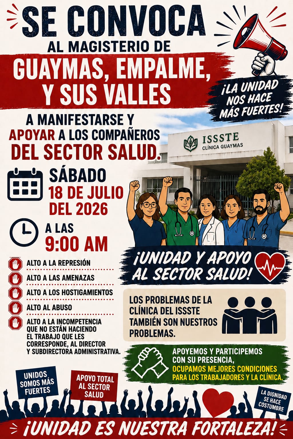 Protestarán contra director del ISSSTE en Guaymas