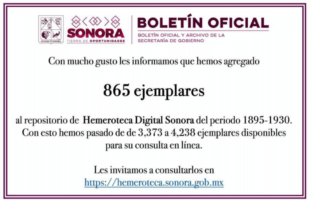 Gobierno de Sonora mantiene atención al público en Boletín y Archivo durante el periodo vacacional 1 image