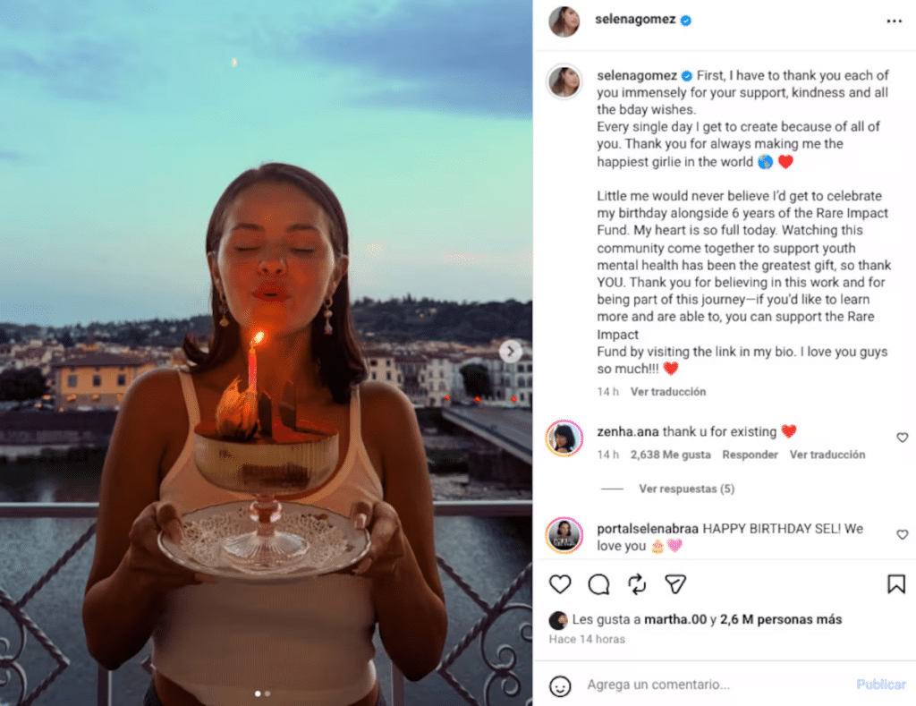 Selena Gómez celebra su cumpleaños con un mensaje 1 image