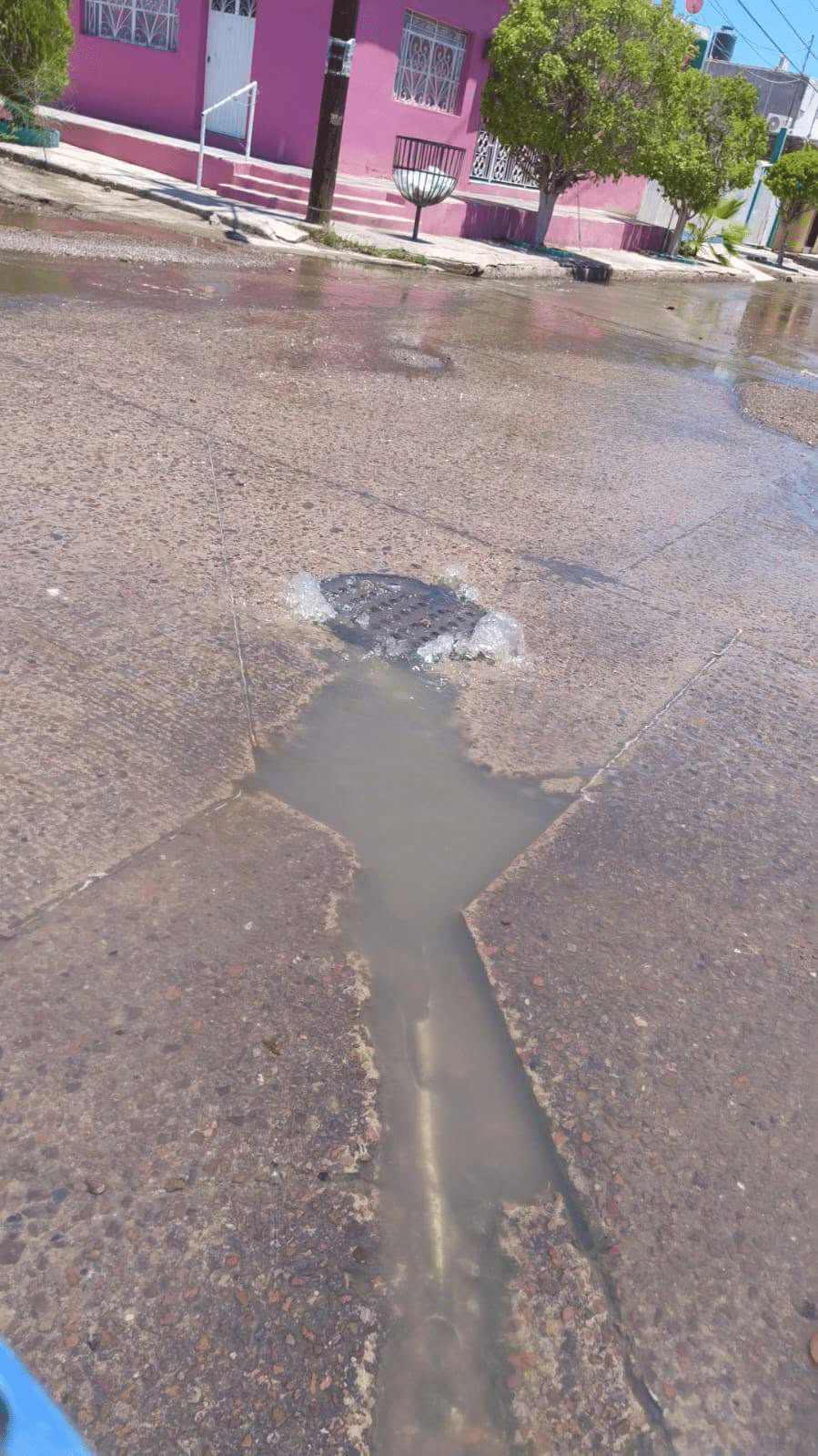 Colapsa drenaje en la colonia San Vicente de Guaymas