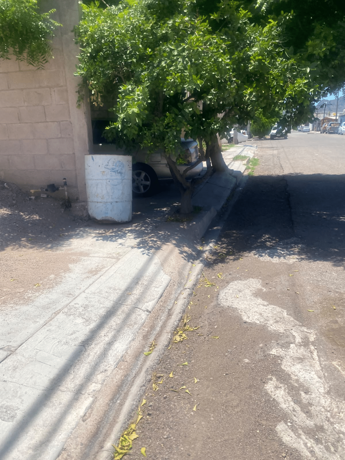 Banquetas invadidas en Guaymas Norte; peatones arriesgan su integridad