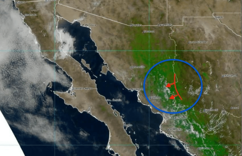 Prevén lluvias fuertes para el sur de Sonora