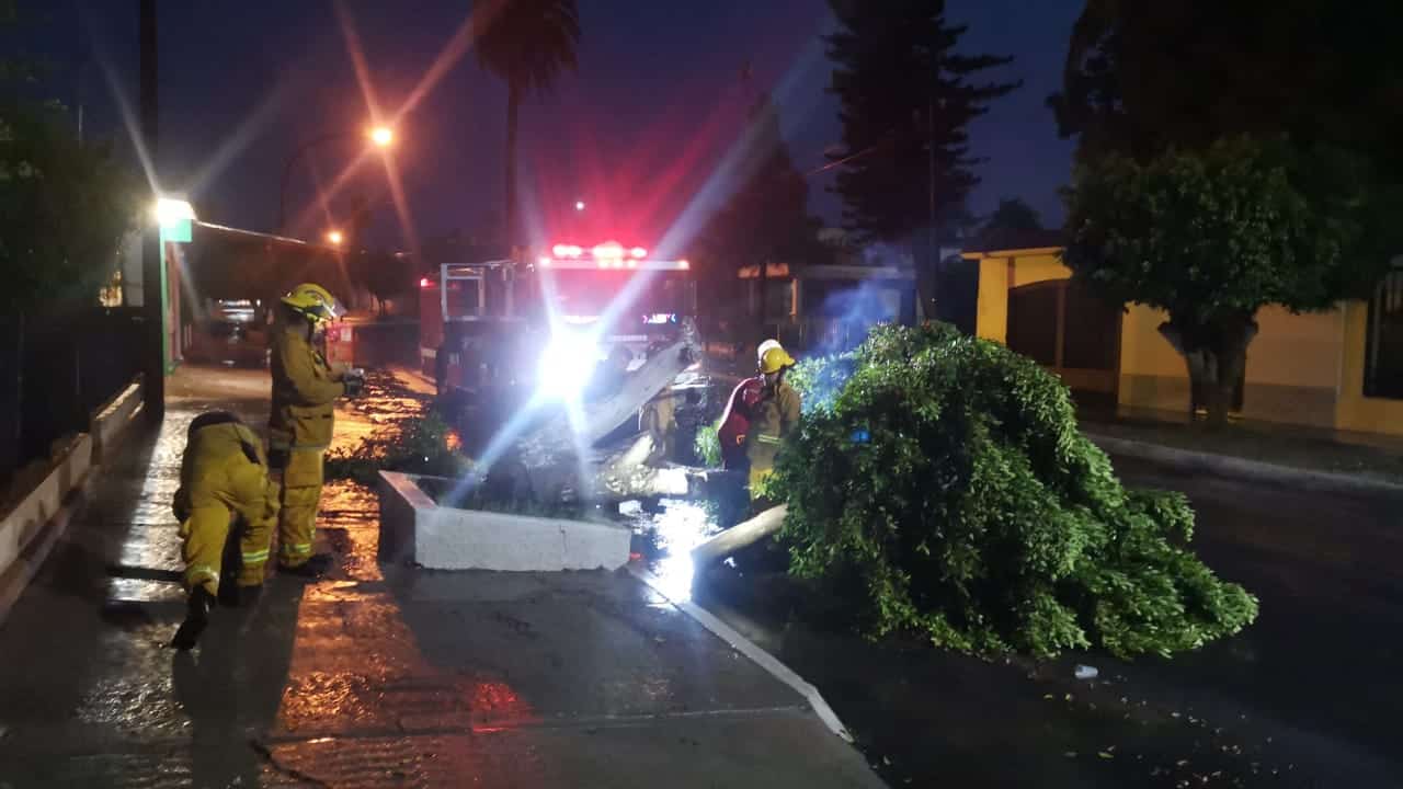 Atienden autoridades afectaciones por tormenta en Empalme