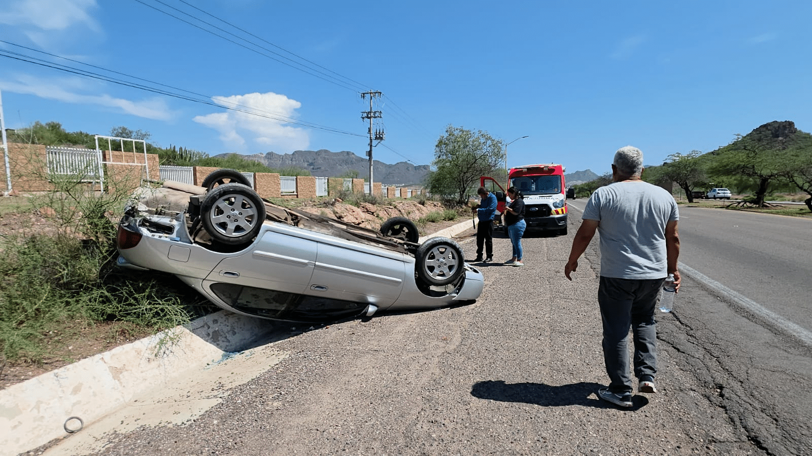 Resulta conductor lesionado