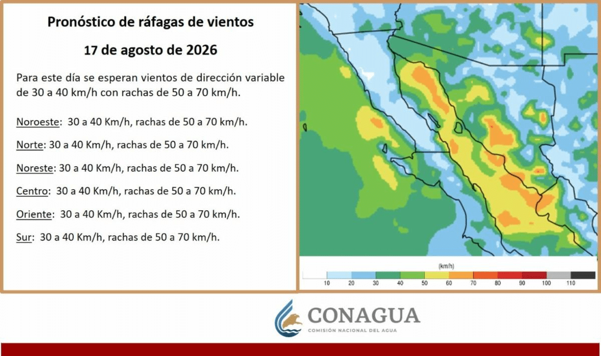 CEPC Sonora advierte por temperaturas de hasta 46 grados y tormentas