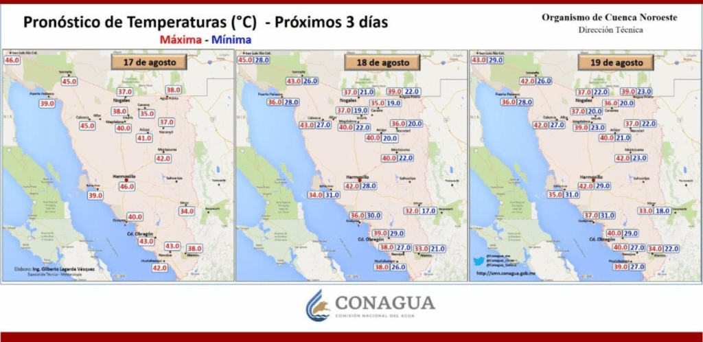 CEPC Sonora advierte por temperaturas de hasta 46 grados y tormentas 2 image