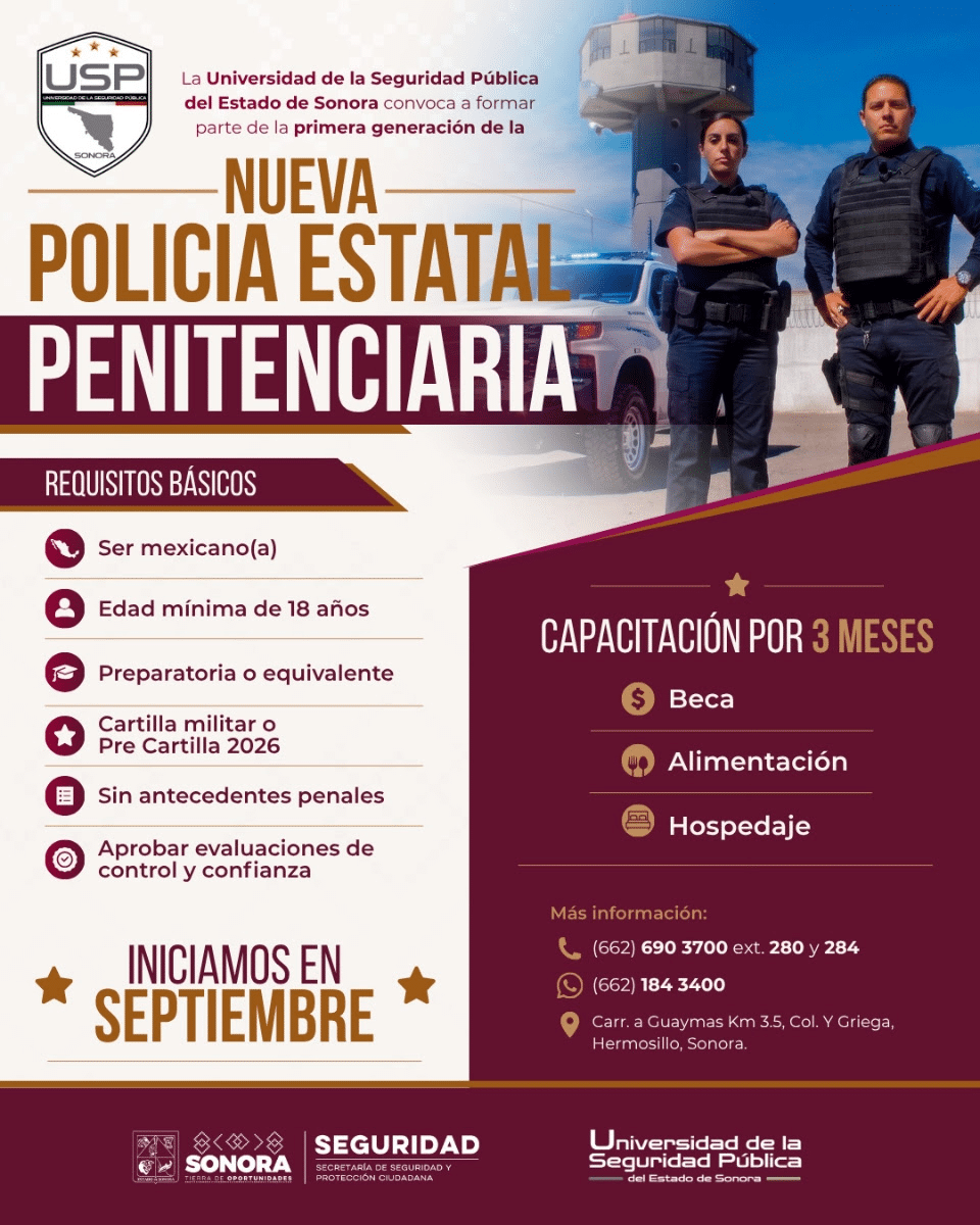 Invita USP a formar parte de la primera generación de la Nueva Policía Estatal Penitenciaria