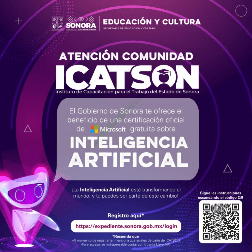 Gobierno de Sonora fortalece la capacitación en inteligencia artificial a través de Icatson 1 image