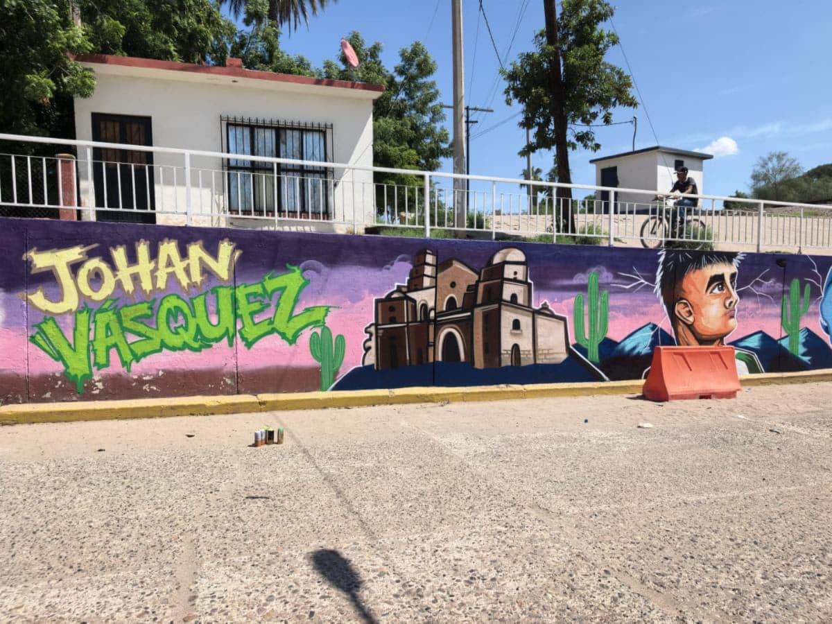 Gobierno de Sonora rinde homenaje a Johan Vásquez con mural en Navojoa