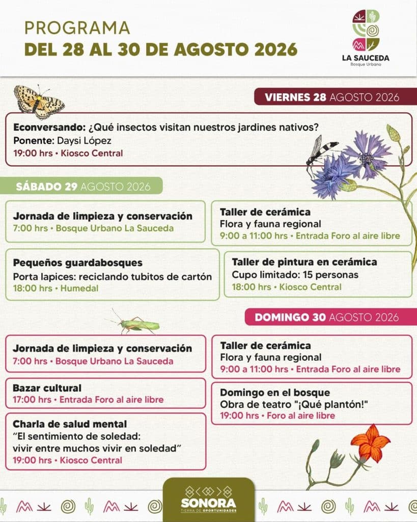 Gobierno de Sonora invita a disfrutar una variedad de actividades este fin de semana en el Bosque Urbano La Sauceda 6 unnamed (15)