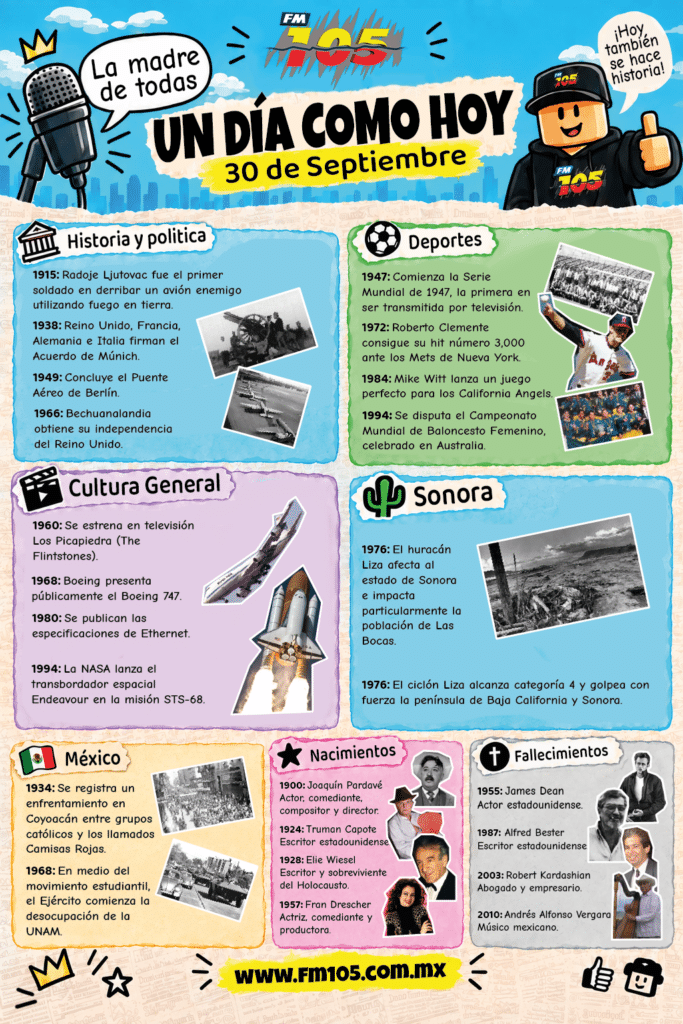 UN DIA COMO HOY | 30 de Septiembre 1 30sept