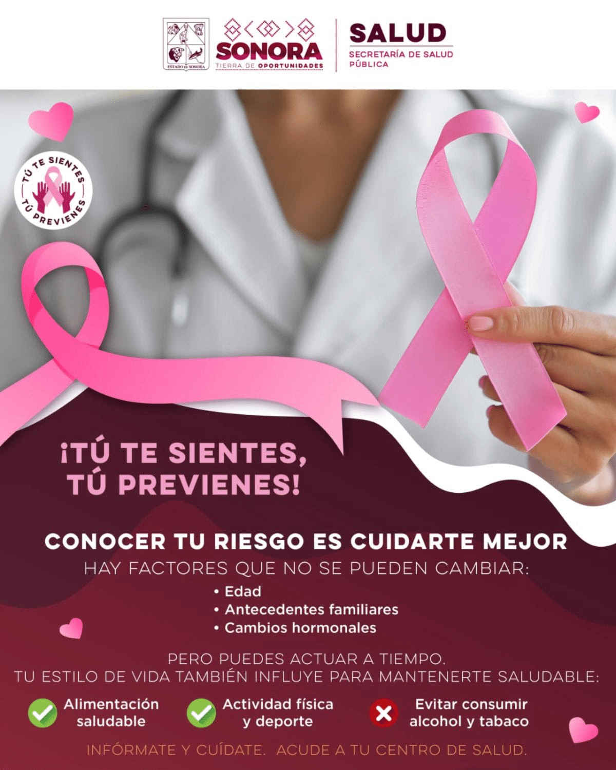 Promueve Salud Sonora el triple chequeo para la detección oportuna del cáncer de mama