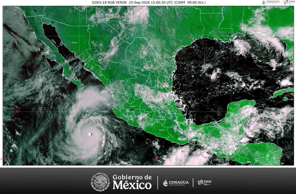 Se prevén lluvias muy fuertes en Nayarit y fuertes en Baja CaliforniaSur, Sinaloa, Jalisco, Colima y Michoacán, debido a Polo 1 image