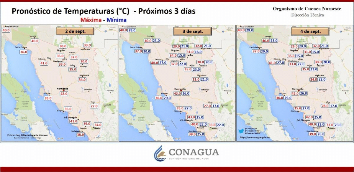 Protección Civil pronostica lluvias y altas temperaturas en Sonora