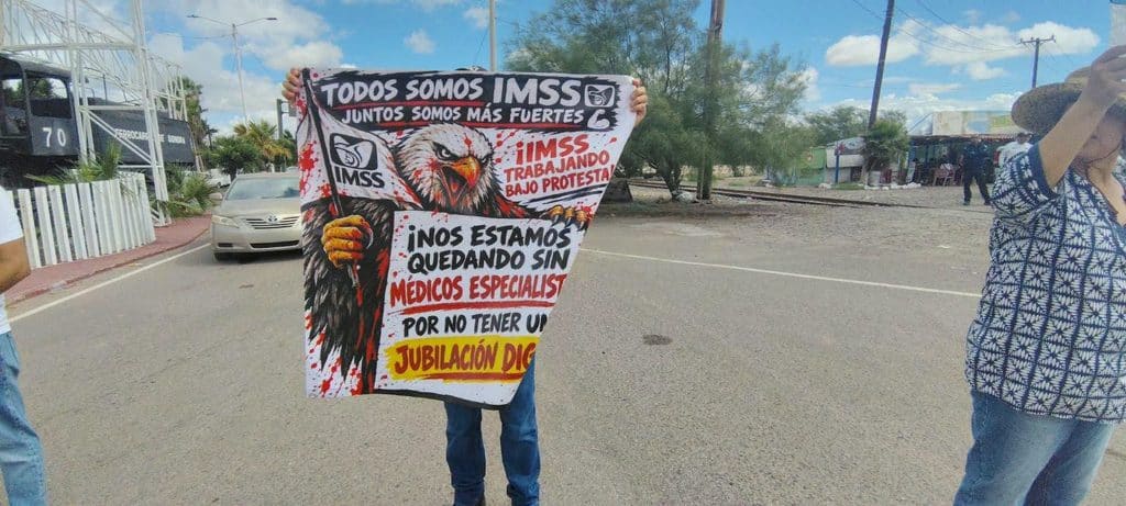 Realizan trabajadores del IMSS protesta en Empalme 5 241