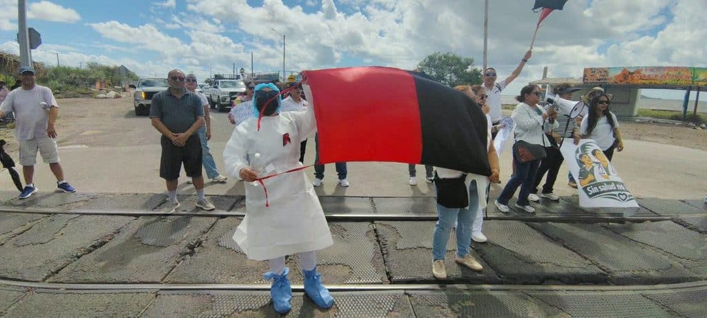 Realizan trabajadores del IMSS protesta en Empalme 6 242
